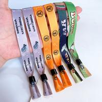 Bracelets en tissu personnalisés promotionnels, écologiques, pour événements et fêtes, avec fermoir en plastique, bracelets en tissu