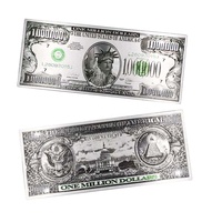 Billet de 1 million de dollars plaqué or 24 carats, imprimé UV, technique de médaille, meilleur cadeau d'affaires