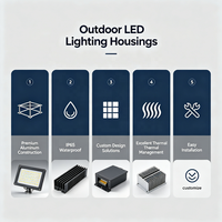 Boîtiers d'éclairage LED extérieurs - Boîtiers en aluminium CNC personnalisés, étanches IP65, option en acier inoxydable pour les lampes de rue et de jardin