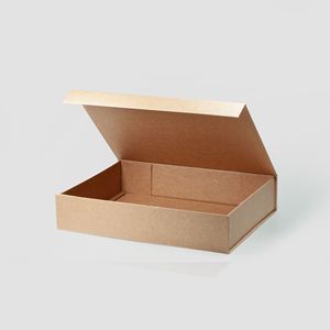 Caja de Papel Plegable A4 con Diseño de Cinta y Estampado en Bronce para Regalos Empresariales, Folletos, Libros Conmemorativos y Embalaje - Product Image 1