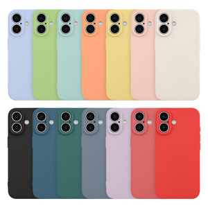 Coque de téléphone en silicone TPU couleur unie originale personnalisée, la plus vendue en 2026, avec doublure en microfibre pour iPhone - Product Image 2