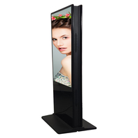 Quiosco de señalización digital de 65 ''de doble cara dual con nube de software CMS utilizada en el centro comercial