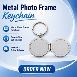 Llavero de Metal Sublimable en Blanco <span class=keywords><strong>para</strong></span> <span class=keywords><strong>Fotos</strong></span>, Transferencia Térmica, Imagen Familiar Personalizada <span class=keywords><strong>para</strong></span> Recuerdo, Regalo, Llavero - Product Image 2