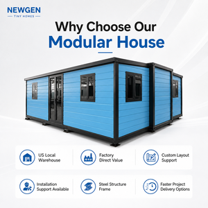บ้านสำเร็จรูป NEWGEN โครงเหล็กสีน้ำเงิน ดีไซน์ทันสมัย จัดส่งตรงจากโรงงาน ขนาดสั่งทำได้ - Product Image 2