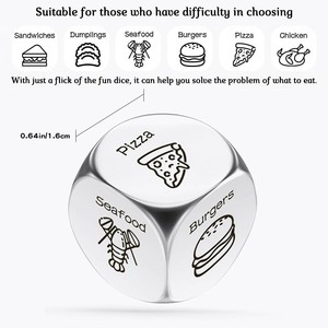 Dés de décision créatifs en acier inoxydable, best-seller – Cadeau amusant et personnalisable pour couples, idéal pour la Saint-Valentin et Pâques, pour <span class=keywords><strong>les</strong></span> hésitants - Product Image 5