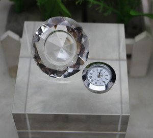 Adorno de reloj de diamante de cristal para decoración/cronometraje/pisapapeles - Product Image 2