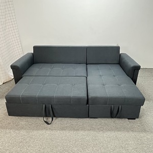 Space Saving Dual Use Corner <b>Sofa</b> <b>Bed</b> Fold <b>Pull</b> <b>Out</b> Mechanism With Under Seat Storage For Living Room Household Furniture - Product Image 2