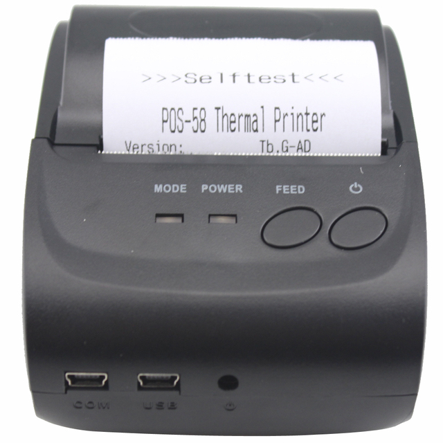 58mm Width Thermal Printer Mini Blue Tooth 58mm Receipt Printer Wireless Mini Portable Printer
