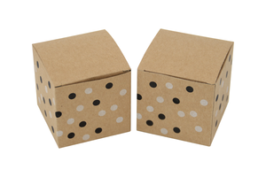Caja de papel Kraft con papel cuadrado de punto Caja de regalo pequeña Caja de recuerdo de caramelo para embalaje de chocolate - Product Image 4