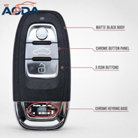 Coque de clé de voiture à 3 boutons pour remplacement de clé de véhicule Audi A4 A3 A4 A5 A6 A8 Quattro Q5 Q7