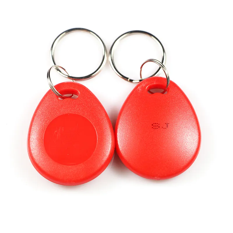Roter Smart Schlüssel anhänger Kette em 125kHz Tk4100 Chip ABS Material RFID Schlüssel anhänger
