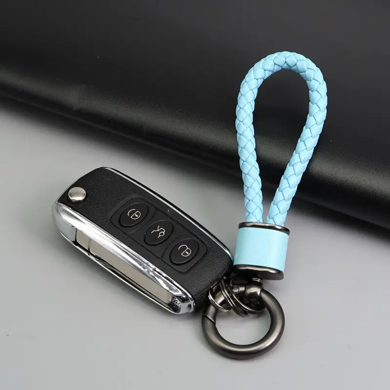 Bán Buôn Xe Keychain Sáng Tạo Hàn Quốc Phiên Bản Túi Treo Trang Trí Dệt Dây Da Keychain