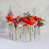 Blumenkrone Königliche Hochzeitstorten-Blumenständer Transparenter Runder 12-Zoll Acryl-Tischdekorationsständer