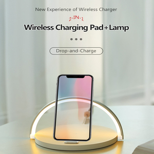 Portatif <span class=keywords><strong>A</strong></span> MENÉ <span class=keywords><strong>La</strong></span> Lumière De Nuit avec le Qi Sans Fil Chargeur de Téléphone Portable pour xiaomi Chargeur Sans Fil avec Lampe - Product Image 4