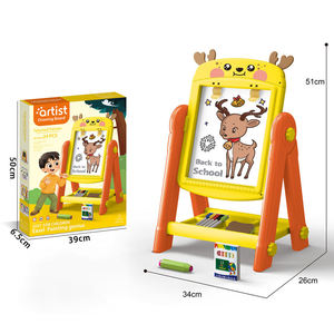 Pizarra de Doble Cara con Letras, Números, Símbolos Matemáticos y Animales de Dibujos Animados, Regalo para Niños - Product Image 5