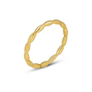 European And American Ins Wind Simple Overlay Plain Ring Titanium Steel Girl Plated 18k Gold Tail Rings