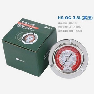 Manomètre de pression d'huile Hongsen HS-OG-3.8L haute pression 3.8MPa pour utilisation en entrepôt frigorifique - Product Image 1