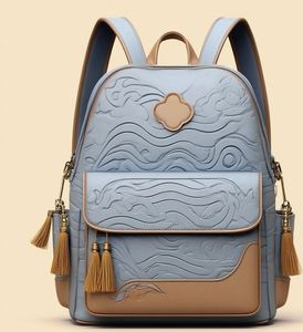 2026 Trending Waterproof PU Oxford Leather School Travel <b>Backpack</b> USB Laptop Bag for Students Professionals Fashion Lifestyle - Product Image 5
