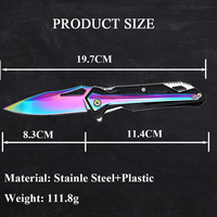 Couteau de chasse personnalisé OEM en acier inoxydable avec lame à pointe clip et clip de ceinture, design pliable pour usage extérieur