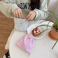 Pochette à main en coton personnalisée avec logo imprimé, petite fermeture éclair, écologique, réutilisable, vintage, légère, durable, tendance, pour le maquillage