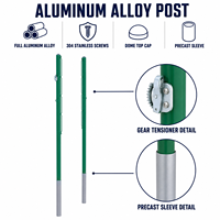 Poteaux de filet multisports pour badminton, poteaux de filet encastrables de haute qualité, équipement de terrain de badminton, support stable pour entraînement et matchs, fixation solide