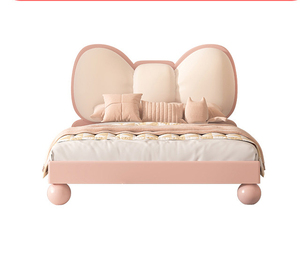 Divano letto moderno in legno massello, confortevole, a grandezza naturale, colore crema, con design a fiocco e rivestimento in cotone, <span class=keywords><strong>per</strong></span> la <span class=keywords><strong>cameretta</strong></span> delle bambine - Product Image 2