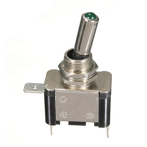 ASW-07D <strong>12V</strong> 20A Car Boat Truck Green LED Lighted Rocker Toggle <strong>Switch</strong> - Product Image 1