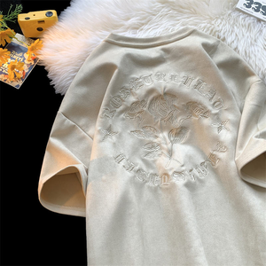 Tùy Chỉnh Của Người Đàn Ông Trống Nặng T-Shirts Màu Đen Chất Lượng Cao Boxy Đồ Họa Quá Khổ Áo Thun Tùy Chỉnh 3D Thêu T Áo Sơ Mi Cho Nam Giới - Product Image 4