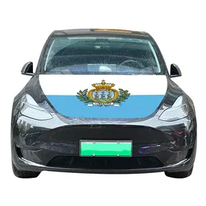 Venta al por mayor 120x150cm <span class=keywords><strong>San</strong></span> Marino Car Hood Covers Bandera Asequible Resistente al desgaste y Durable Car Engine Hood Cover - Product Image 1