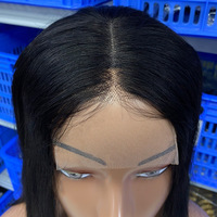 Perruques Bob Premium Super Double Drawn SDD en Cheveux Vietnamiens Lisses Baguette, 100% Cheveux Humains, Perruque Sans Colle avec Closure 4x4, Fournisseur d'Usine