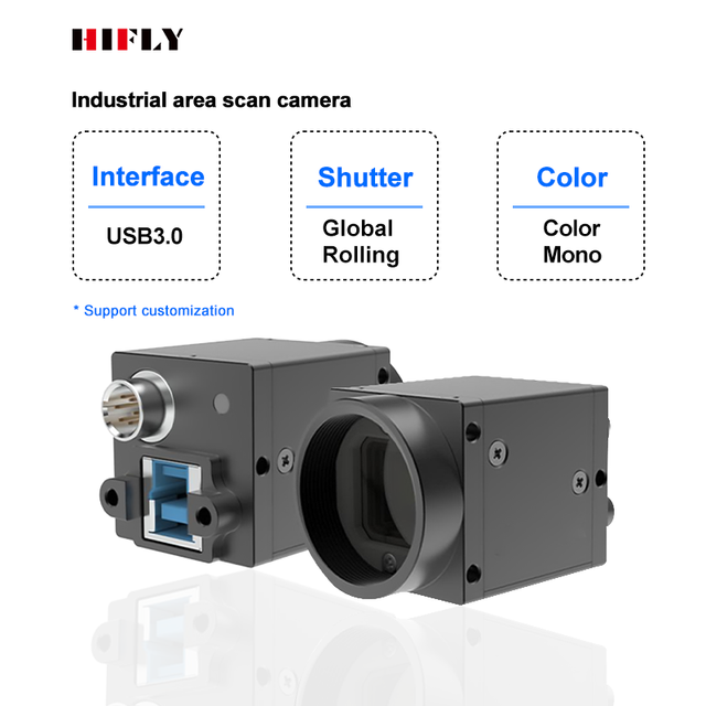 HIFLY High FPS Cheap Industrial Camera 91fps 1.3 Mp Area Scan Machine Vision Camera Aluminium Alloy Character Defect Detection