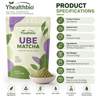 Mélange en poudre instantané pour latte matcha d'ube, boisson matcha d'ube violette en gros pour café, pâtisserie, marque privée, OEM
