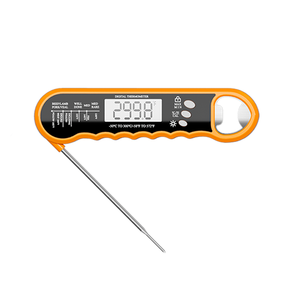 Gấp kỹ thuật số BBQ Nhiệt kế <span class=keywords><strong>LCD</strong></span> hiển thị không thấm nước đèn nền max min giữ Tính năng mở chai nhà bếp nấu ăn công cụ - Product Image 2