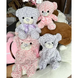 Giant Peluches Unstuffed Colorful Teddy Bear Skin With Bow Tie Stuffed Animal Toys Teddy Bear Plushie