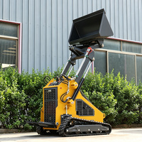 Livraison Gratuite Chargeuse Compacte Robuste 1200kg 1500kg Grande Capacité de Charge 4x4 Type Roues Matériel de Construction