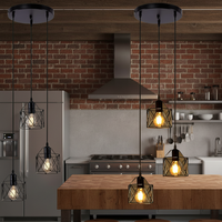 Lustres en fer LED industriels modernes pour la maison et le bureau