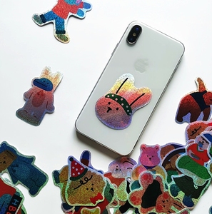 Pegatinas Holográficas de PVC Adhesivas Impermeables Personalizadas, 100 Piezas, Troqueladas para Teléfono - Product Image 1