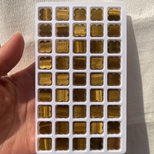 Dong Shi <b>Gems</b> High Quality Factory Price Loose Tiger's Eye <b>Stone</b> Four Leaf Clover <b>Stone</b> - Product Image 4