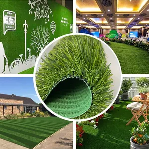 Outdoor Artificial Grass Carpet Landscape Synthetic Field Green Color Grass Turf Lawn For Garden