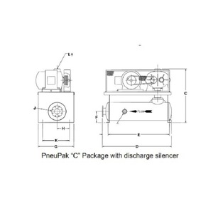 Md-Kinney Pneupak Blower Kit 3 Speed <b>Ac</b> Motor 380V Low Pressure <b>Fan</b> With Inlet Filter - Product Image 2