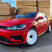 Jante en alliage forgé monobloc style HC AeroDisc avec couvercle de disque aérodynamique turbofan, jante de voiture de rechange pour VW Golf Audi A3 S3 RS3 A4 BMW E30