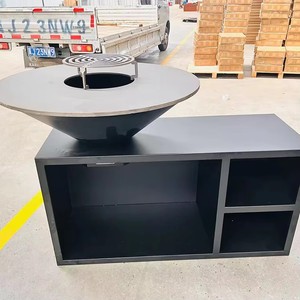 Outdoor Corten Steel <b>Bbq</b> Barbecue Fire Pit - Product Image 4