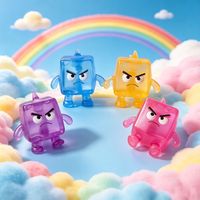 Jouet anti-stress réaliste en forme de monstre en cube de glace de maltose fait main, boîte mystère