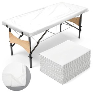Housses jetables pour table de massage – Draps plats non tissés élastiques ajustés pour spa, salon de thérapie, adultes, utilisation toutes saisons - Product Image 1