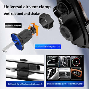 2024 Popular nuevo estilo Punk soporte de teléfono para coche cargador inalámbrico automático atmósfera siete luces de colores soporte de salida de aire para coche - Product Image 6