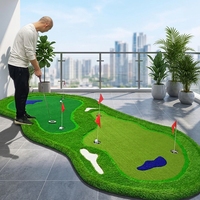 Terrain de golf artificiel multi-trous pour la pratique du putting, mini parcours de golf pour jardin, maison, intérieur et extérieur
