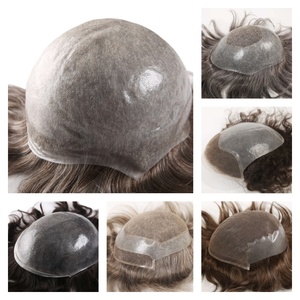Parrucche parrucchino 0.06 iniezione di pelle pu per capelli da uomo con sistema naturale di sostituzione dei capelli - Product Image 6