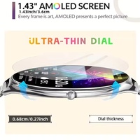 Reloj Inteligente MT55 AMOLED 466x466 IP68 Resistente al Agua, Múltiples Modos Deportivos, Monitor de Frecuencia Cardíaca, Presión Arterial, SpO2, Sueño, Salud Femenina