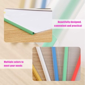20 Fundas Transparentes para Informes, Carpetas con Clip A4, Carpeta de Presentación de Proyectos con Barra Deslizante, Carpeta de Plástico Reciclado - Product Image 5