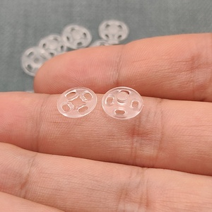 2 Cái Nút Bấm Nhựa Tròn Được May Bằng Nhựa Màu Trắng Đen Trong Suốt, Đinh Tán Ép Nhựa 10Mm - Product Image 4